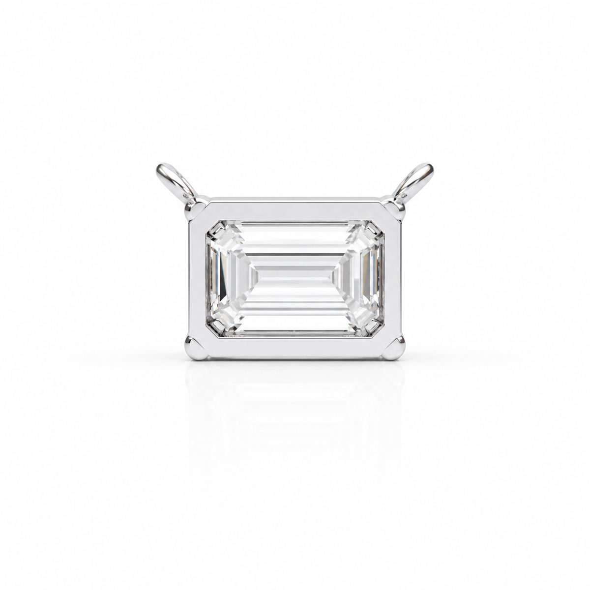 2.00 CTW Emerald Cut Diamond Solitaire Pendant