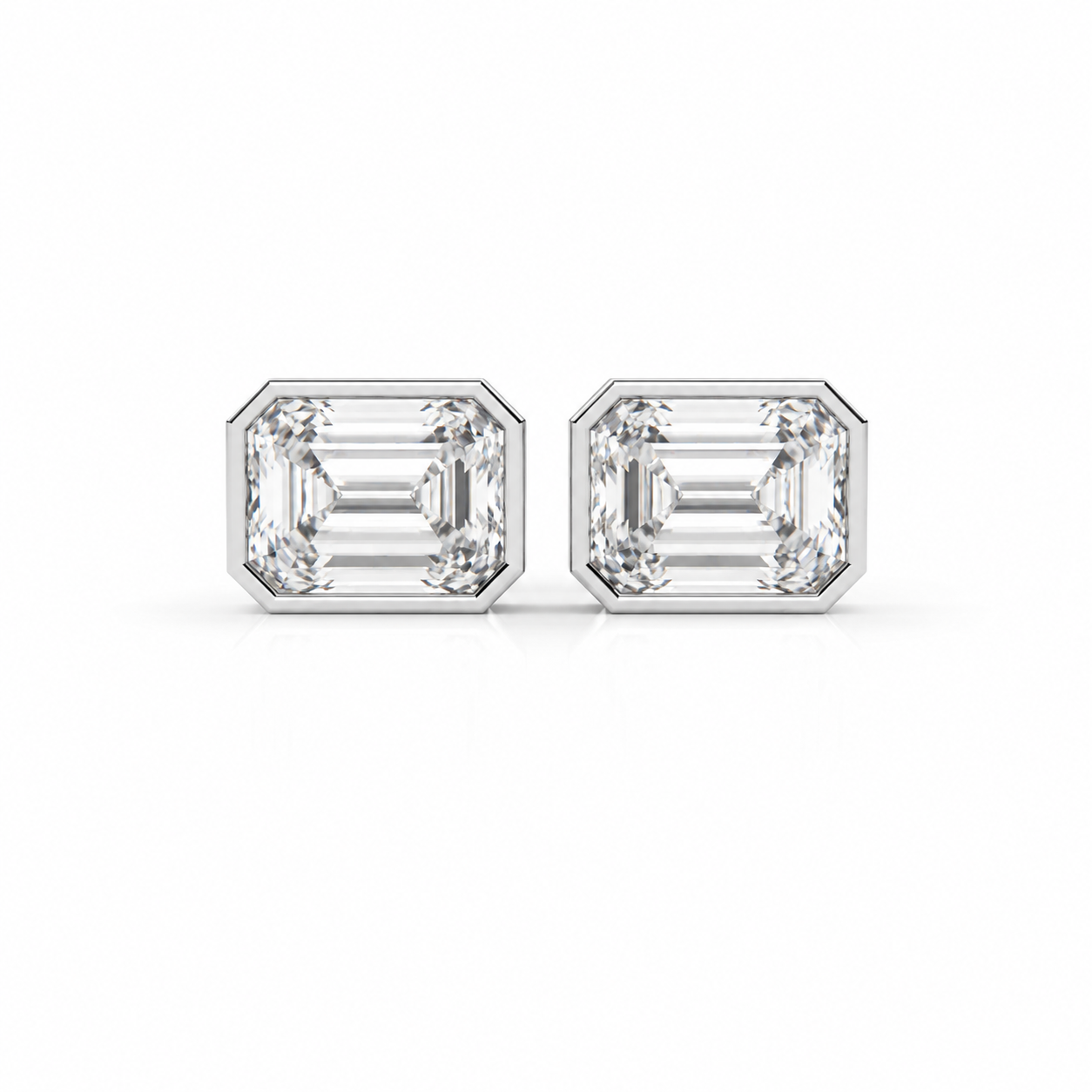4.00 CTW Emerald Cut Diamond Stud Earrings