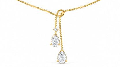 4.11-ctw-pear-cut-diamond-lariat-necklace-yellow-gold-front-view