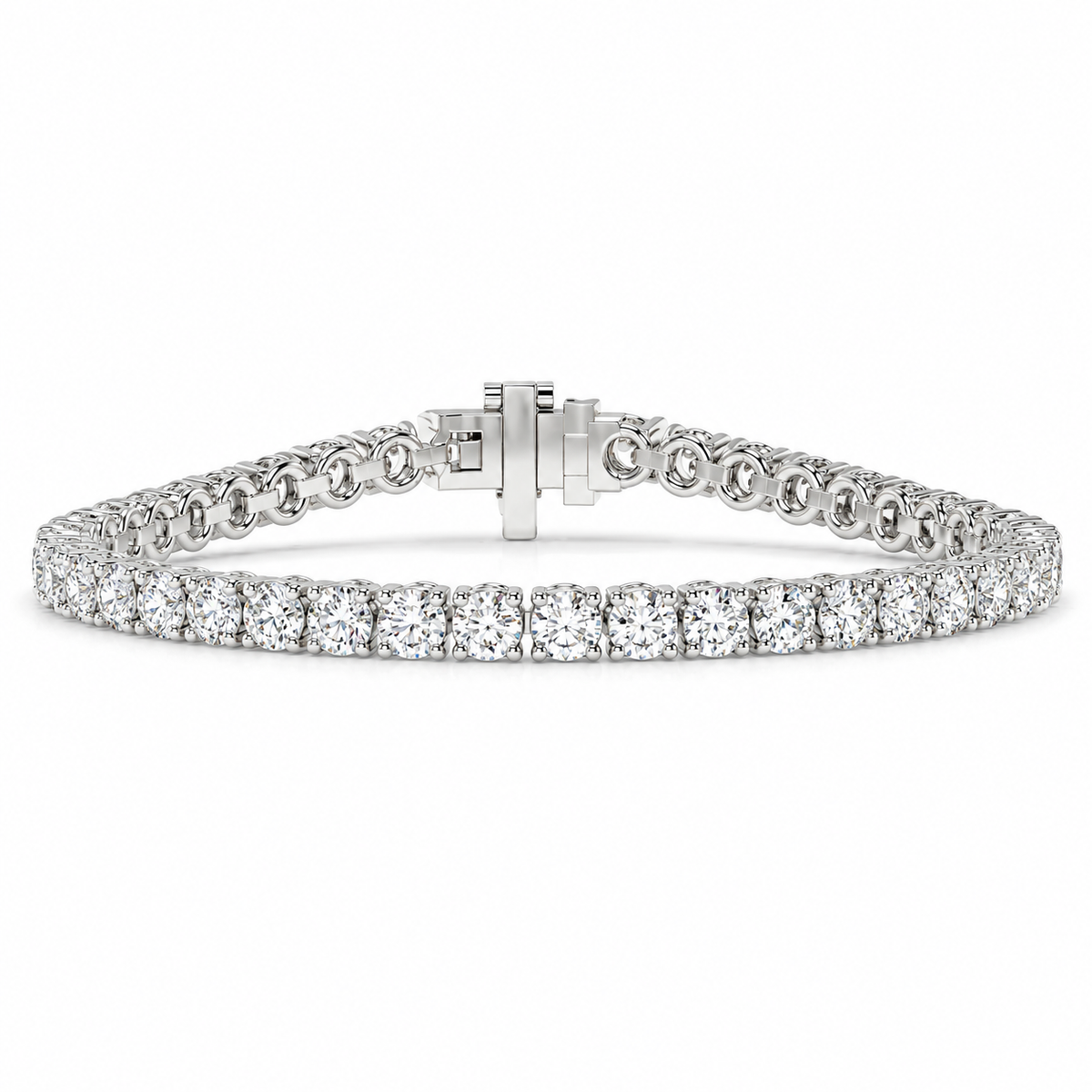 4.20 CTW Chevron Diamond Bangle Bracelet-1
