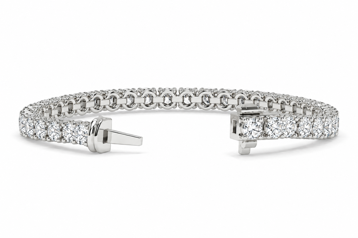 4.20 CTW Chevron Diamond Bangle Bracelet-5