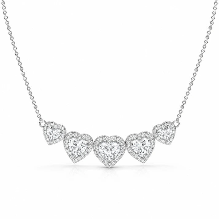 4.40 CTW Multi-Heart Lab-Grown Diamond Necklace main view