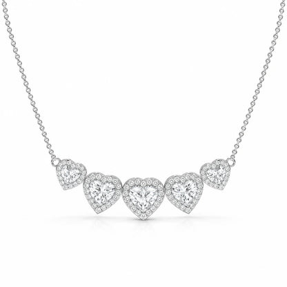 4.40 CTW Multi-Heart Lab-Grown Diamond Necklace main view