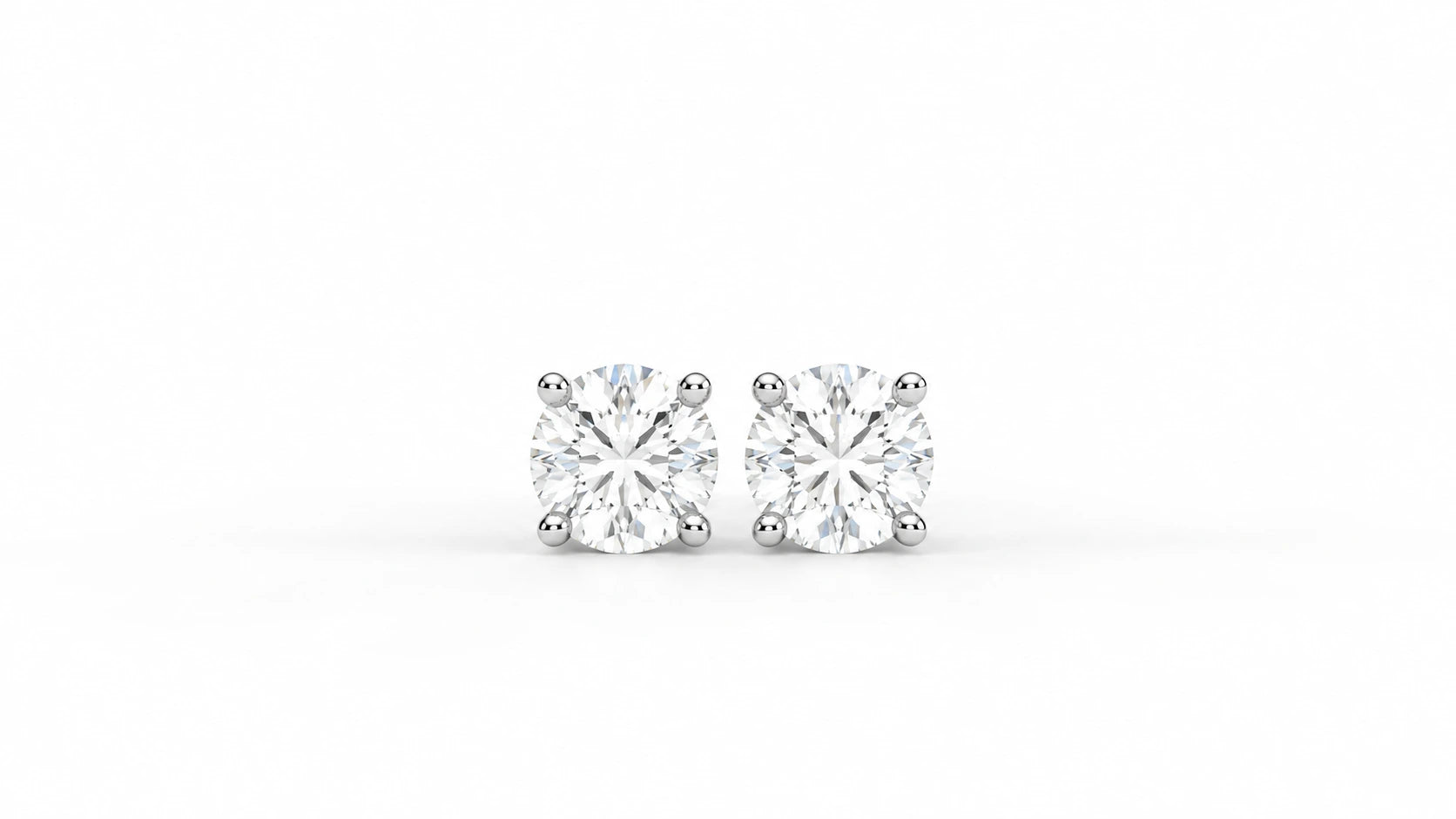 4.70 CTW Diamond Cluster Stud Earrings - Main