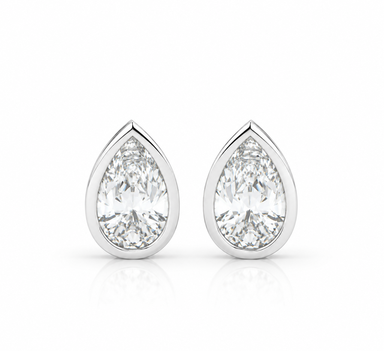2.00 CTW Lab-Grown Diamond Pear Stud Earrings