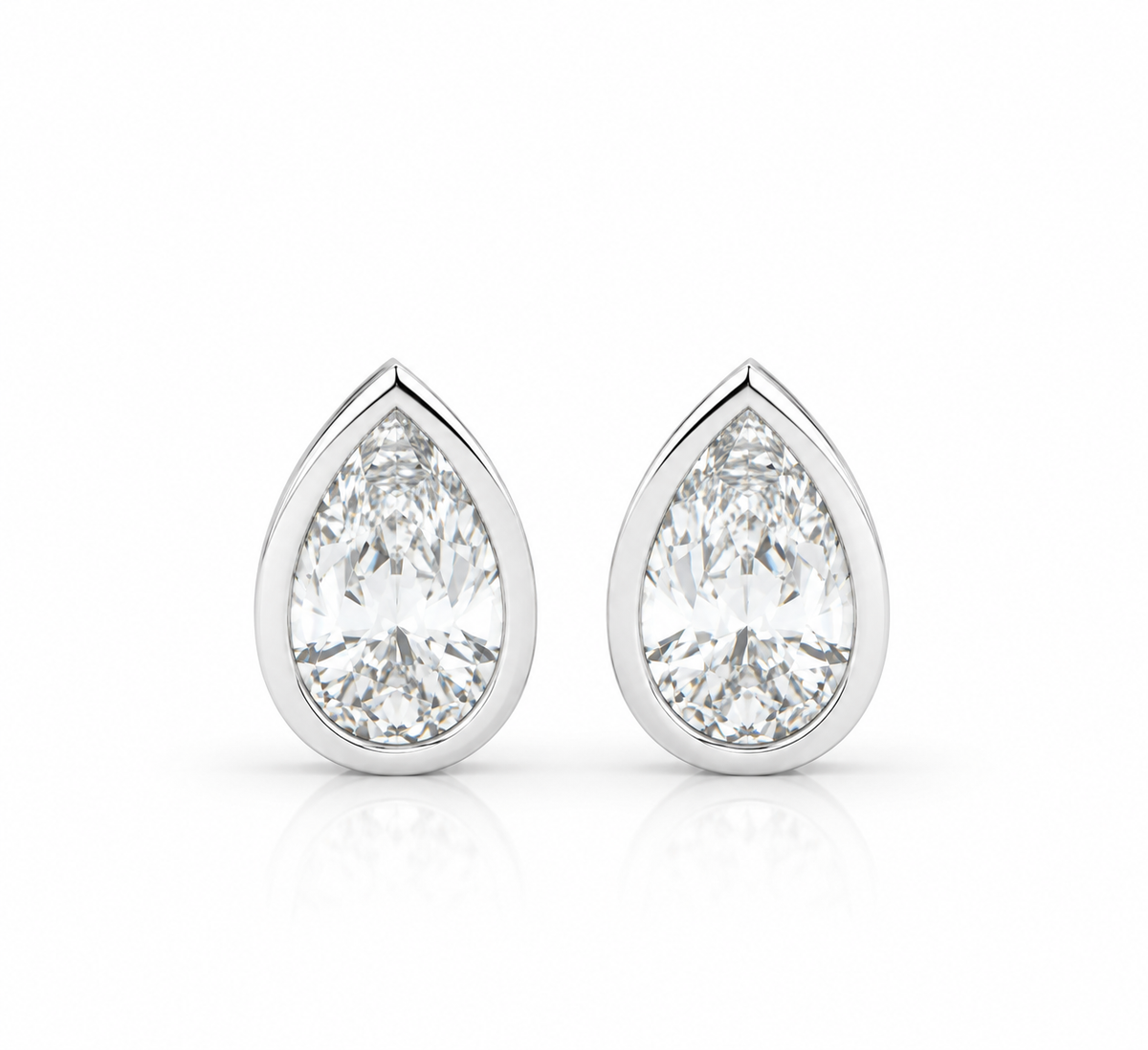 2.00 CTW Lab-Grown Diamond Pear Stud Earrings