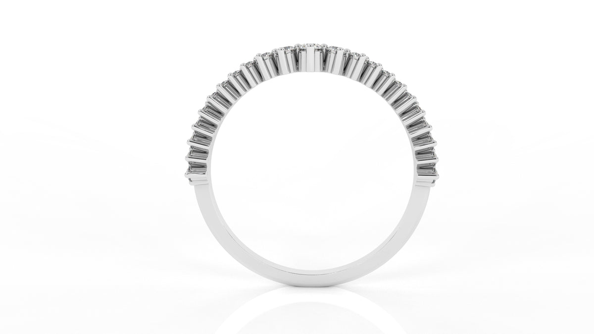 Silver ring with small diamonds GLAM NYC