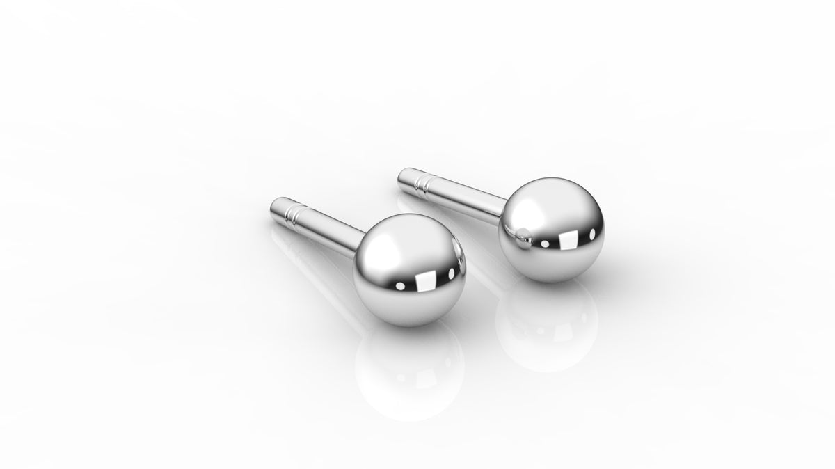 Silver ball earrings GLAM NYC