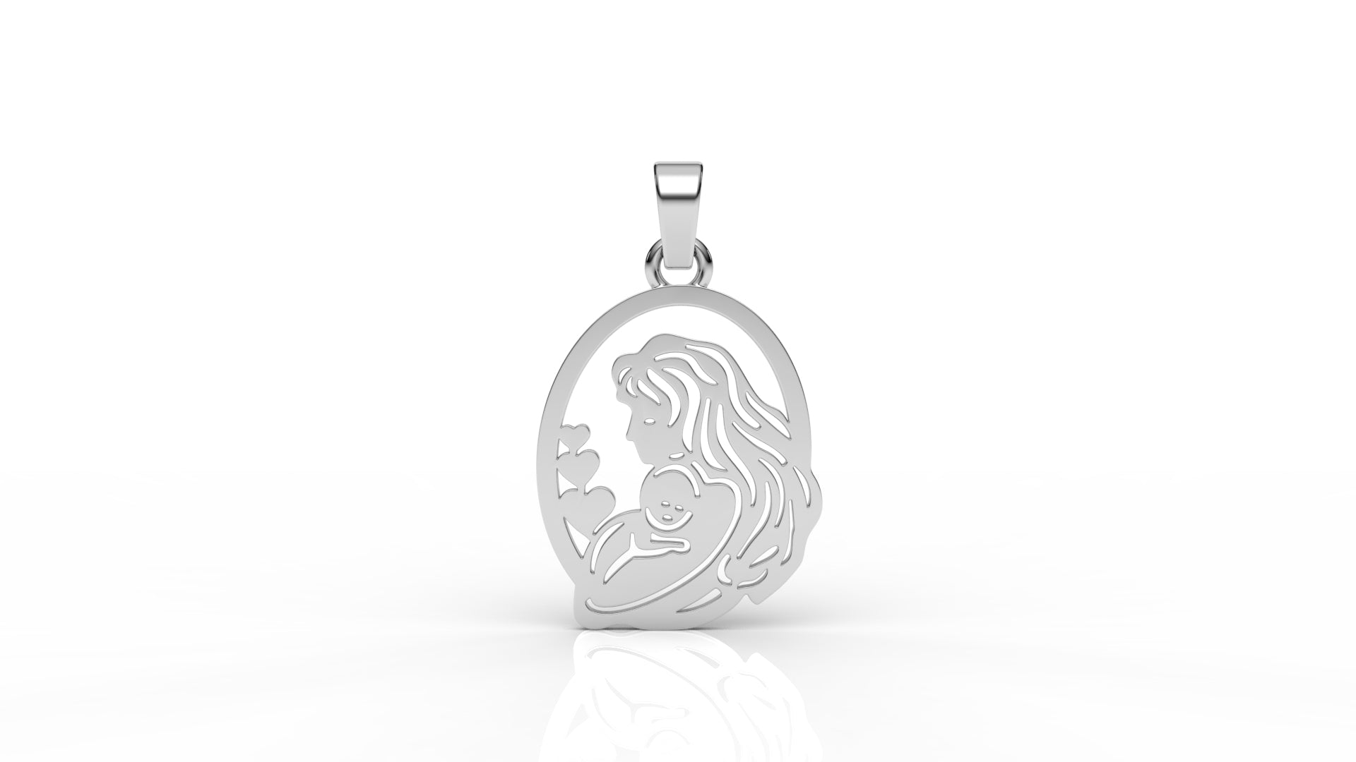 Divine Grace Diamond Portrait Pendant