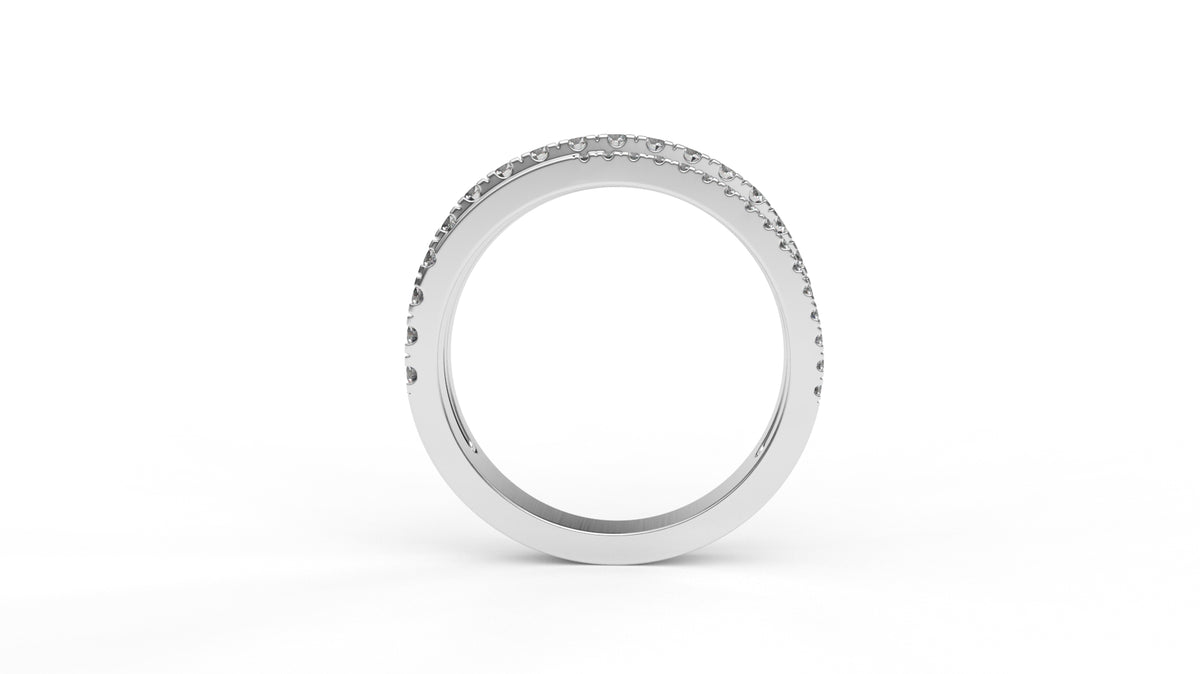 0.67 CTW Diamond Triple Row Wedding Band