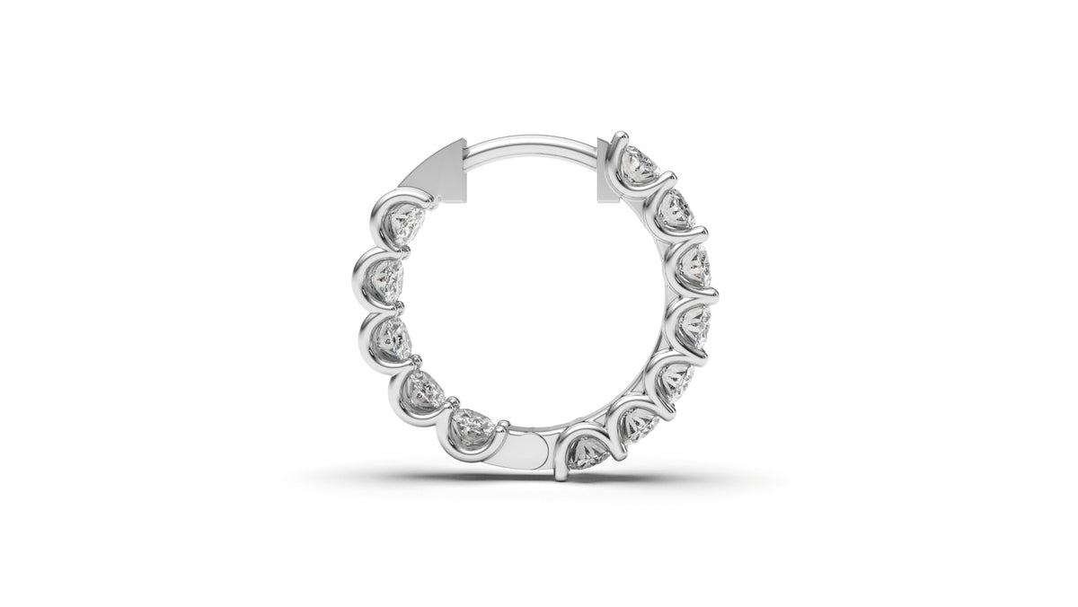 1.92 CTW Diamond Hoop Earrings