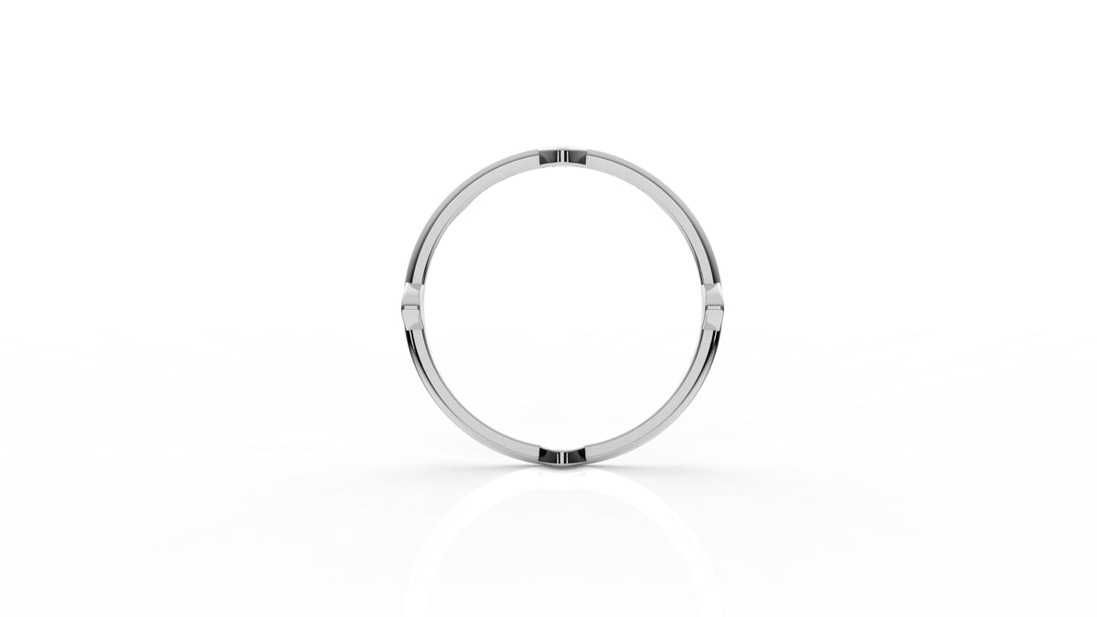 Silver ring with a small diamonds GLAM NYC