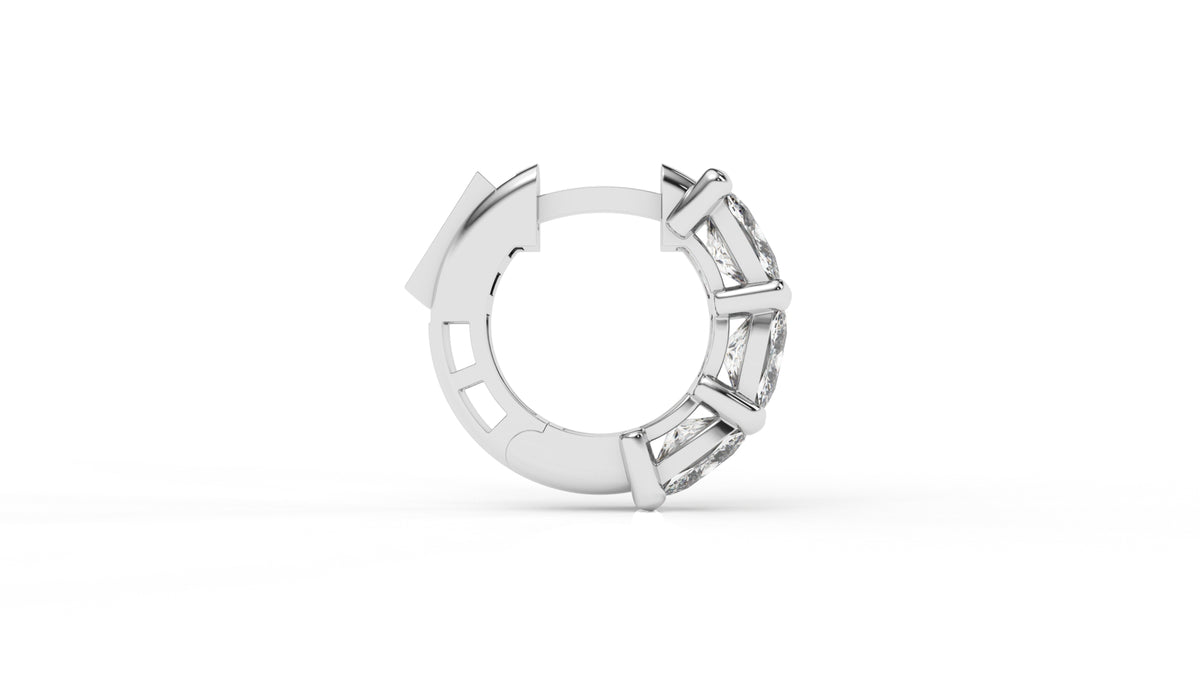 3.00 CTW Lab-Grown Diamond Hoop Earrings