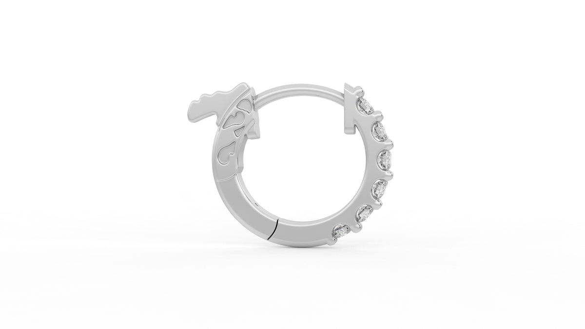 0.18 CTW Diamond Huggie Hoop Earrings