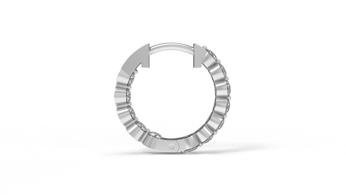 1.26 CTW Lab-Grown Diamond Hoop Earrings