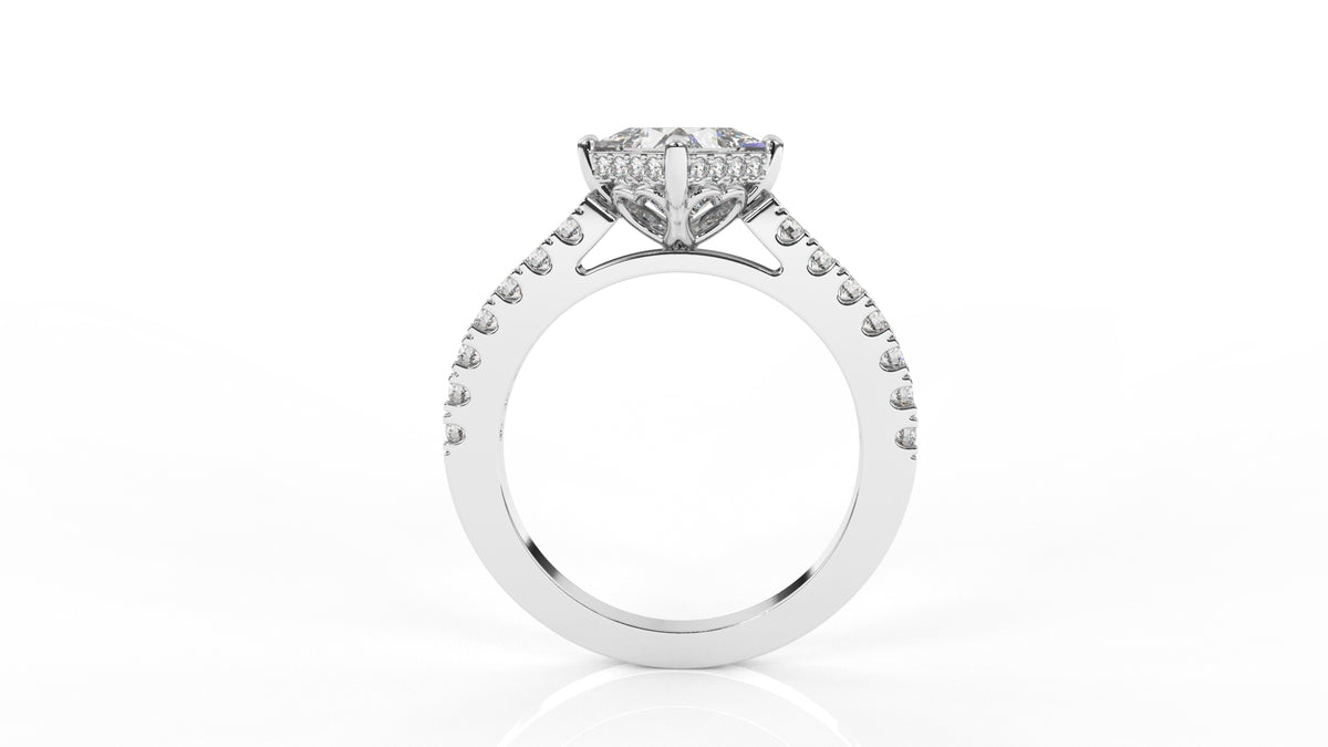 Silver ring with diamonds GLAM NYC