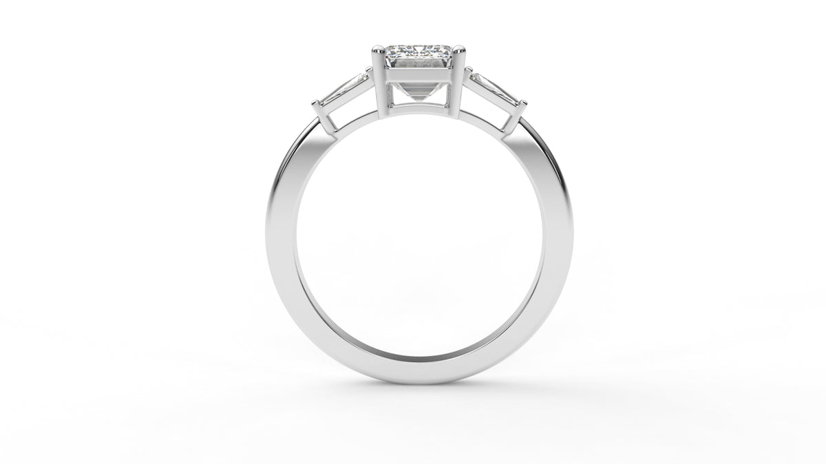 2.20 CTW Emerald Cut Diamond Engagement Ring