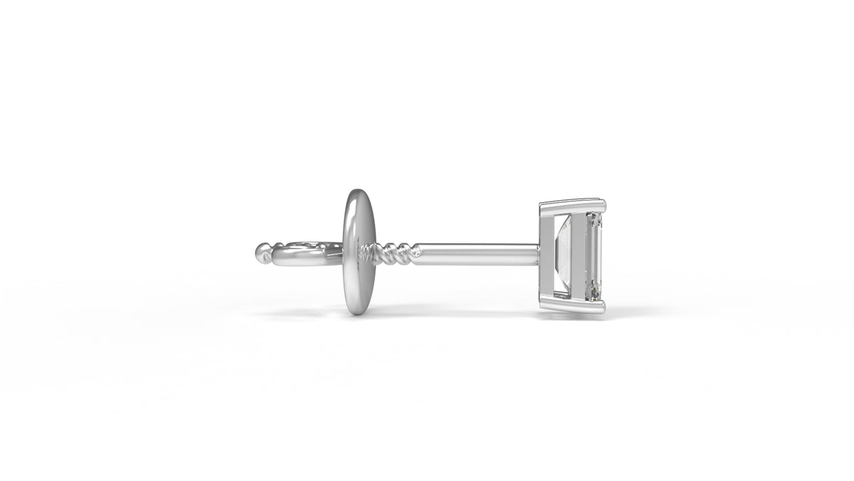 1.00 CTW Lab-Grown Diamond Emerald Cut Stud Earrings