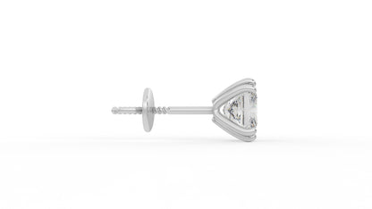 3.50 CTW Princess Cut Diamond Stud Earrings