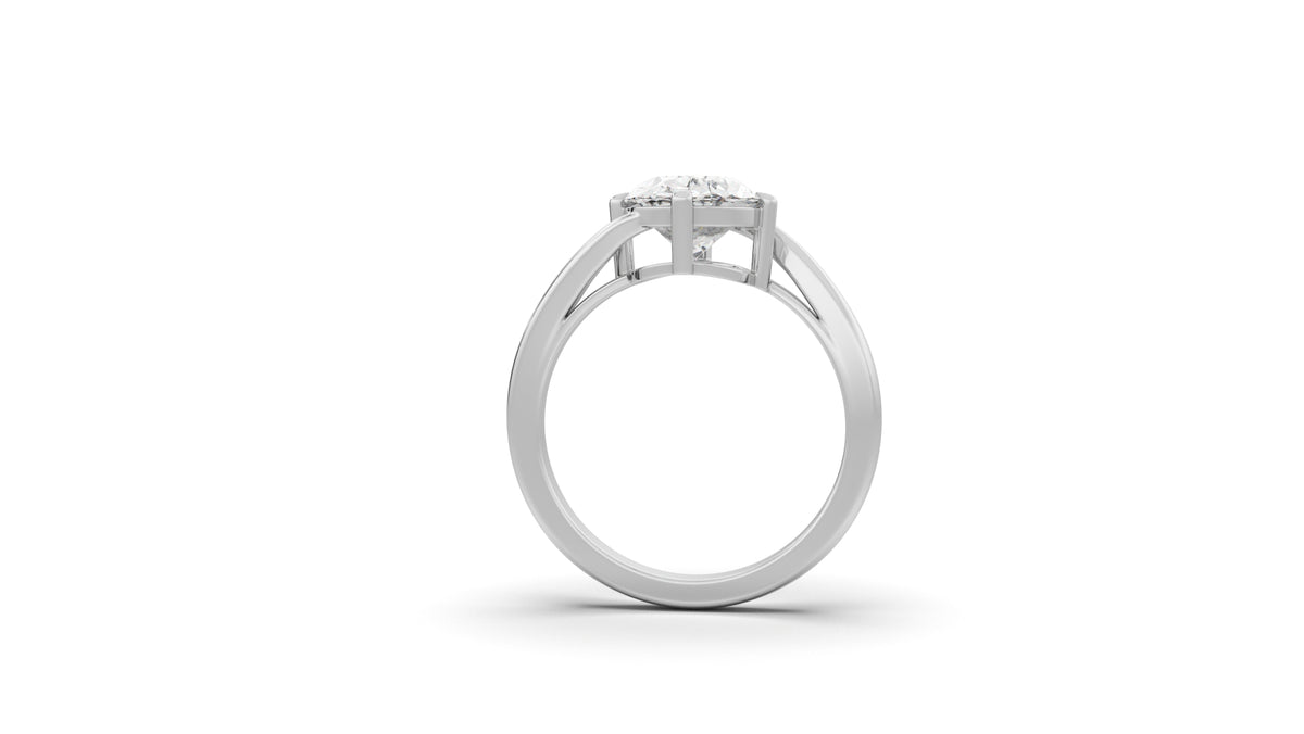 2.5 CTW Oval Diamond Solitaire Engagement Ring