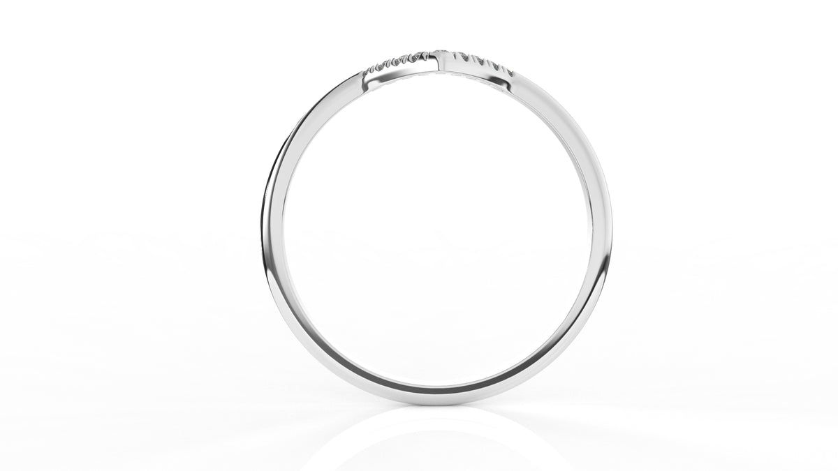 silver ring with diamonds GLAM NYC
