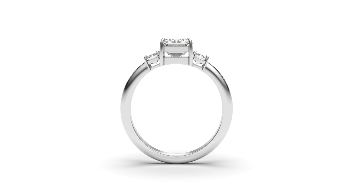 2.50 CTW Emerald Cut Diamond Engagement Ring