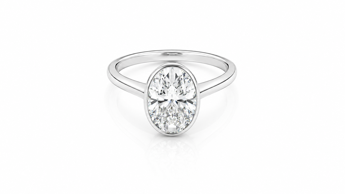 3.00 CTW Oval Diamond Solitaire Ring