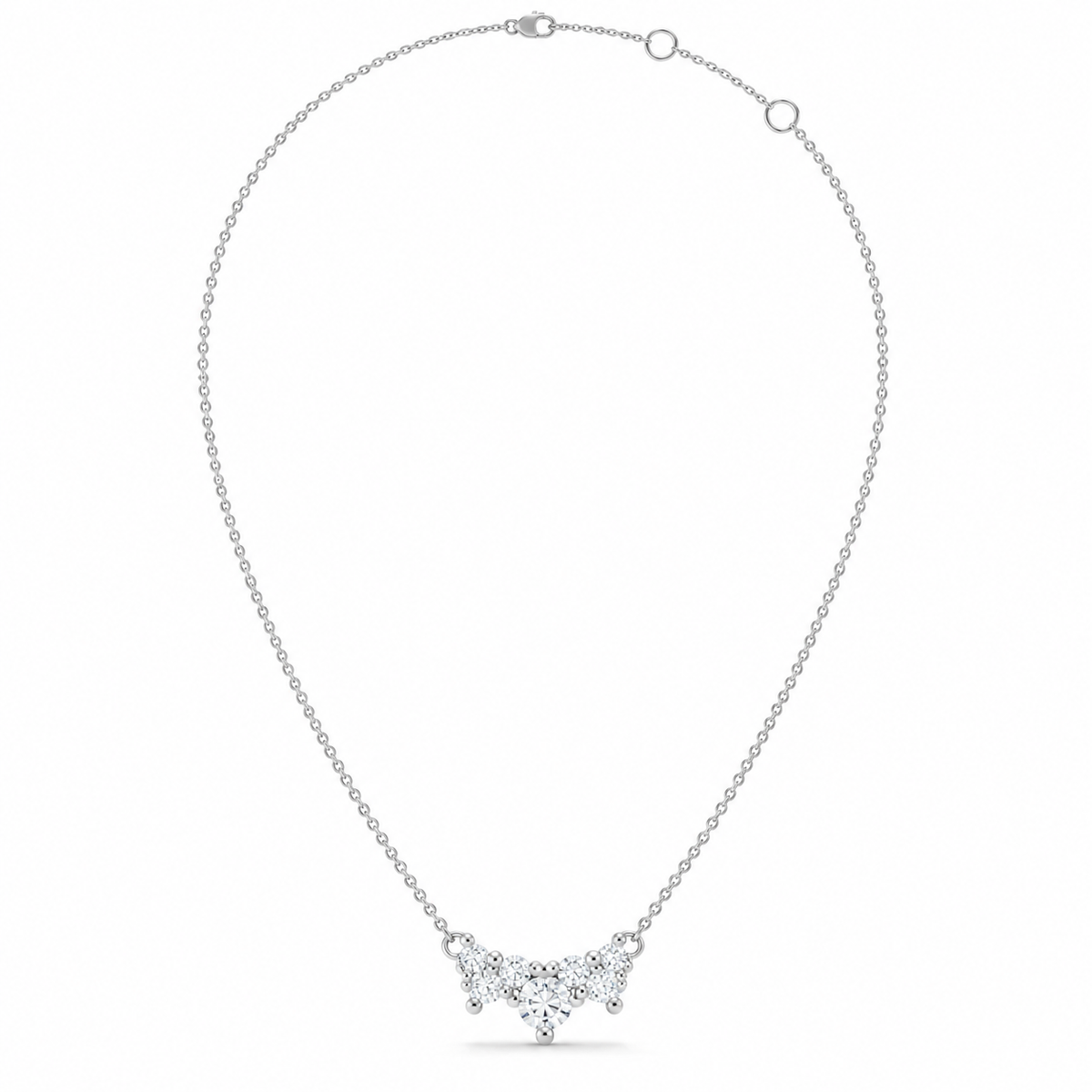 Celestial Cluster Diamond Pendant Necklace – 0.53 CTW