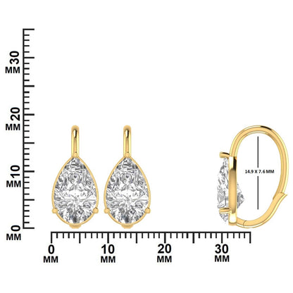 5.00 CTW Lab-Grown Diamond Drop Earrings Scale