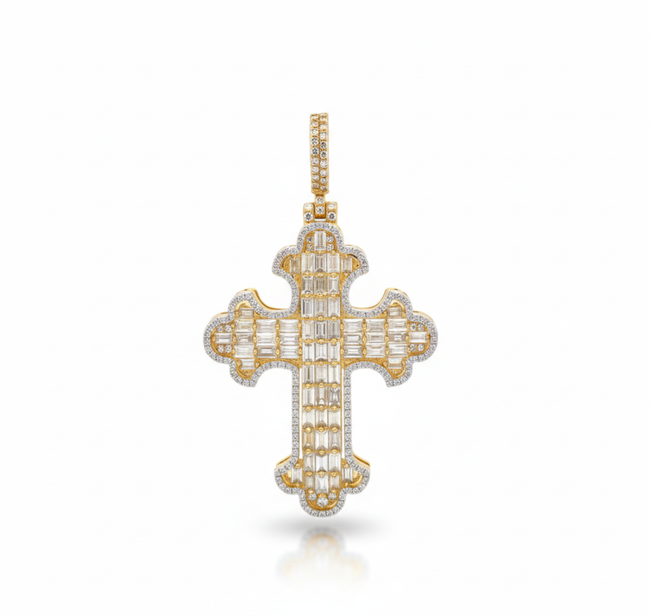 Iced Lab Diamond Cross Pendant (2.15ct Total)
