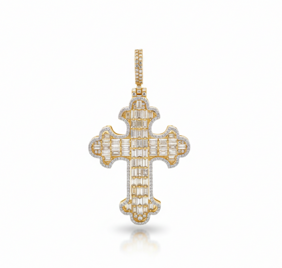 Iced Lab Diamond Cross Pendant (2.15ct Total)