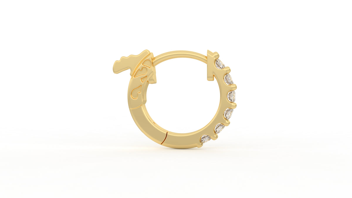 0.18 CTW Diamond Huggie Hoop Earrings