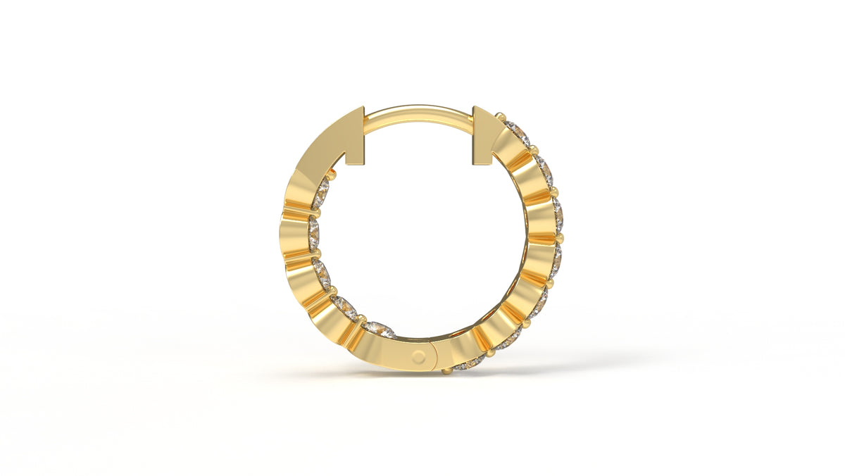 1.26 CTW Lab-Grown Diamond Hoop Earrings