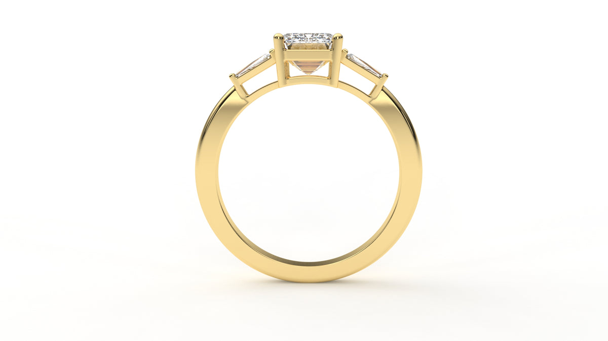 2.20 CTW Emerald Cut Diamond Engagement Ring