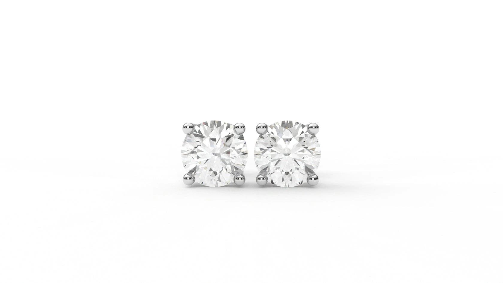 5 CTW Diamond Cluster Stud Earrings - Main