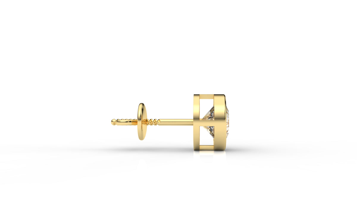 4.00 CTW Round Diamond Bezel Stud Earrings