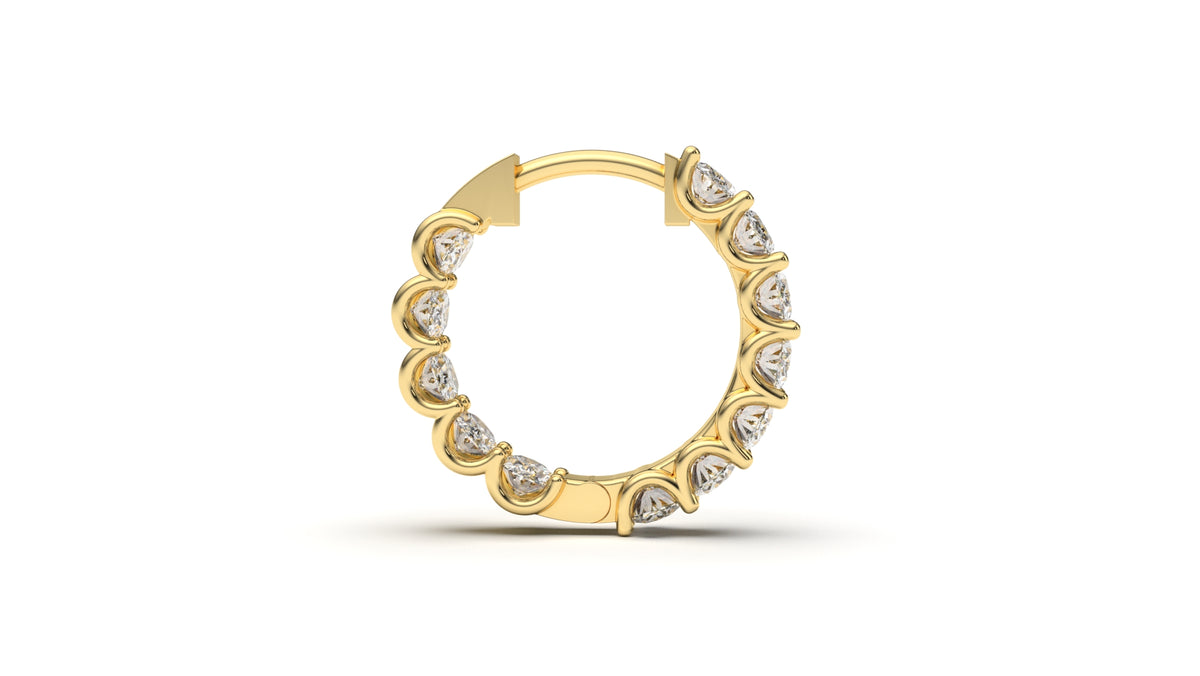1.92 CTW Diamond Hoop Earrings