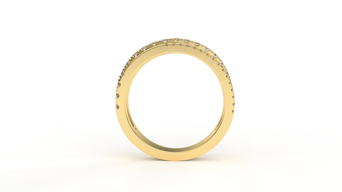 0.67 CTW Diamond Triple Row Wedding Band