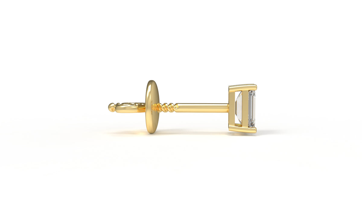 1.00 CTW Lab-Grown Diamond Emerald Cut Stud Earrings