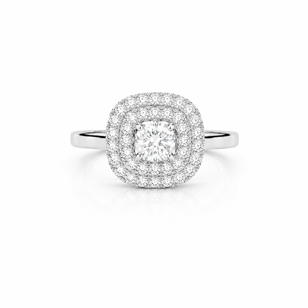 Round Halo Diamond Engagement Ring – 0.73 CTW