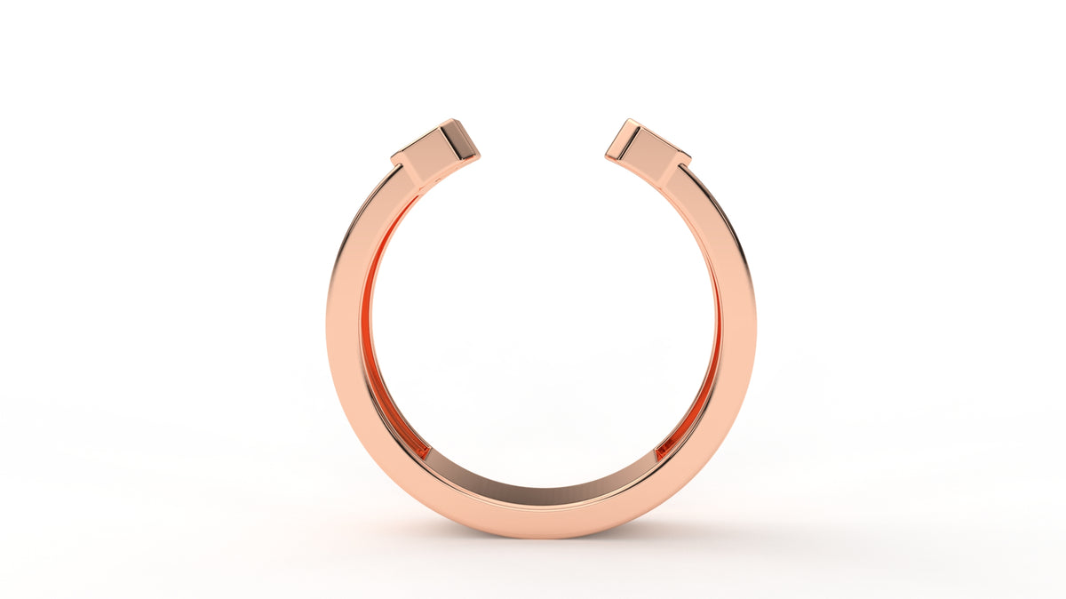 0.45 CTW Diamond Open Cuff Baguette Ring