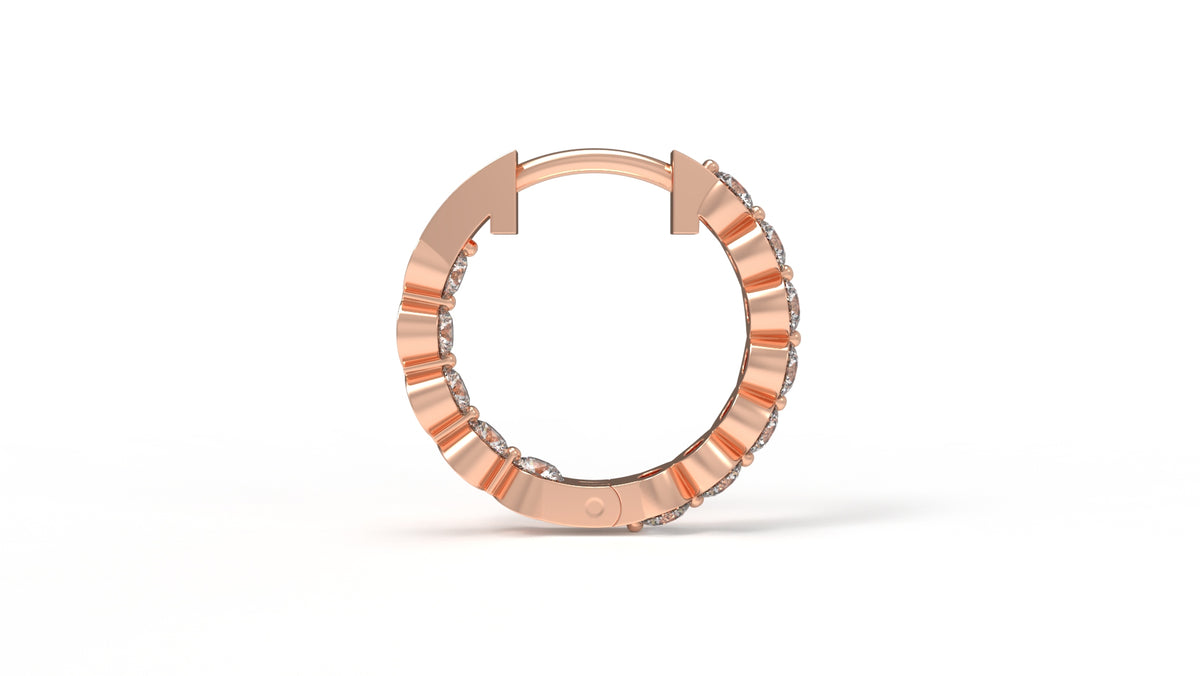 1.26 CTW Lab-Grown Diamond Hoop Earrings