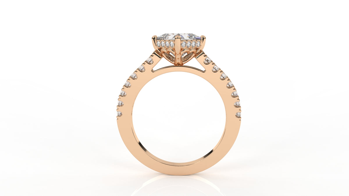 Rose gold ring with diamonds GLAM NYC