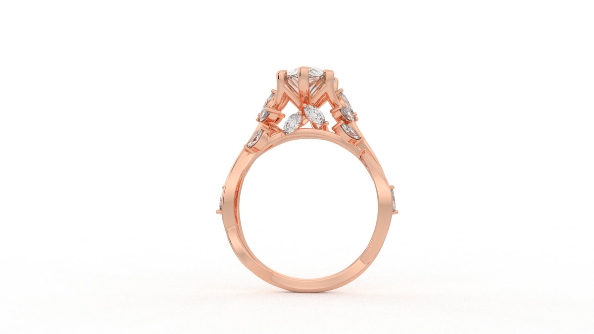 1.98 CTW Pear Cut Diamond Three Stone Engagement Ring