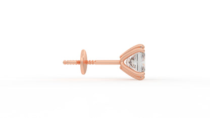 3.50 CTW Princess Cut Diamond Stud Earrings