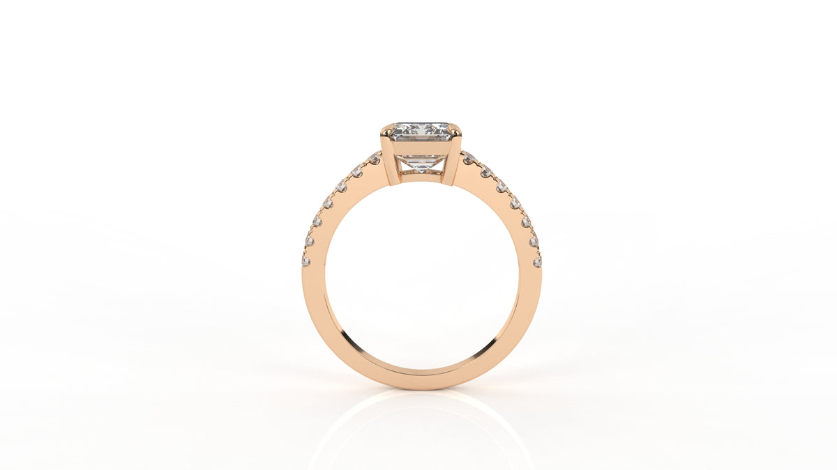 Rose gold ring with diamonds GLAM NYC