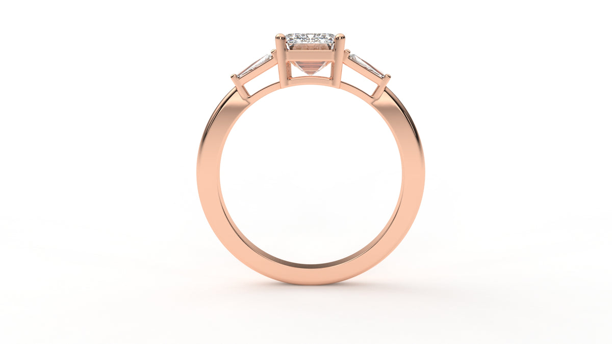2.20 CTW Emerald Cut Diamond Engagement Ring