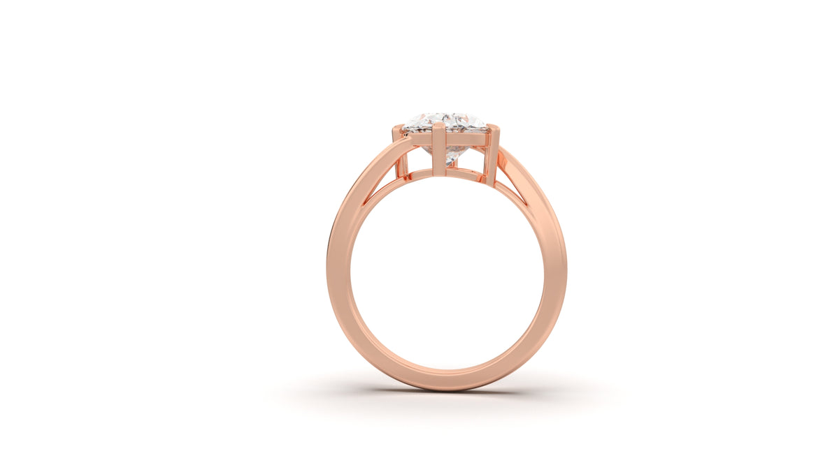 2.5 CTW Oval Diamond Solitaire Engagement Ring