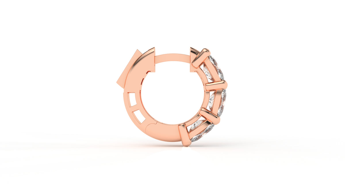 3.00 CTW Lab-Grown Diamond Hoop Earrings