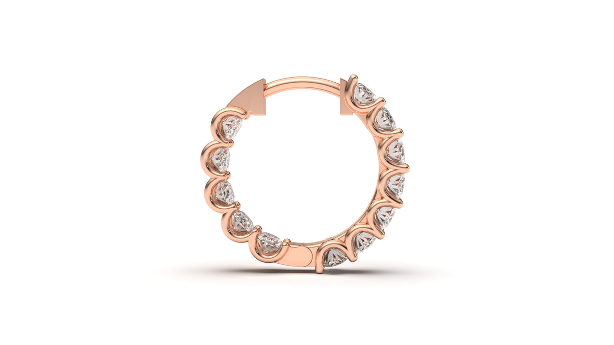 1.92 CTW Diamond Hoop Earrings
